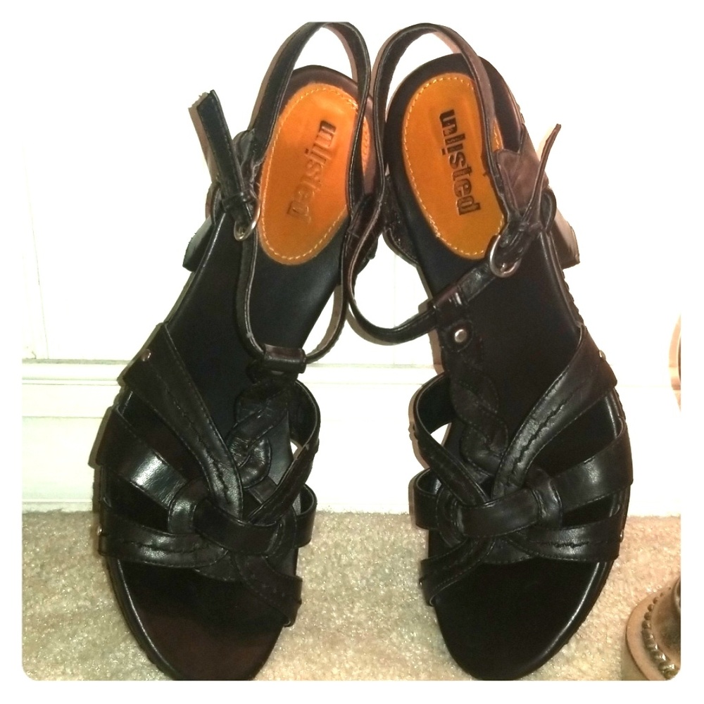 Unlisted Black Size 7 Slightly Studded Heels